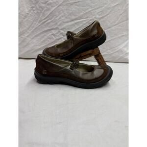 KEEN Women's Mary Jane Brown Leather Casual Comfort Shoes Size 9.5
